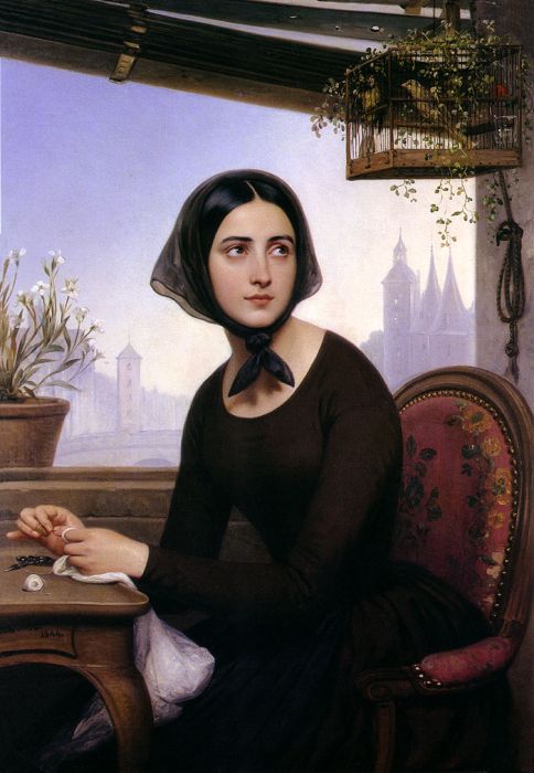 Rigolette Seeks to Distract Herself During the Absence of Germain, 1844

Painting Reproductions